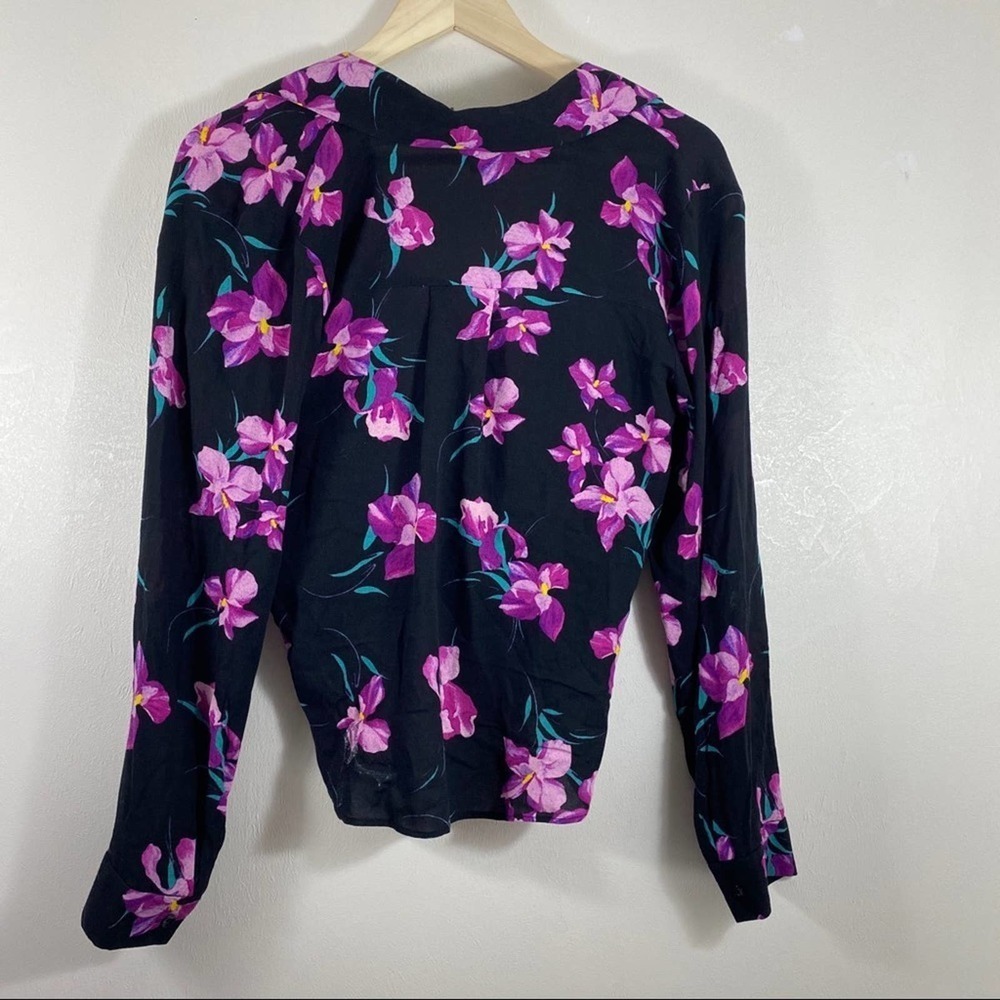 Free Press Notch Collar Surplice Long Sleeve Top - Picture 9 of 11